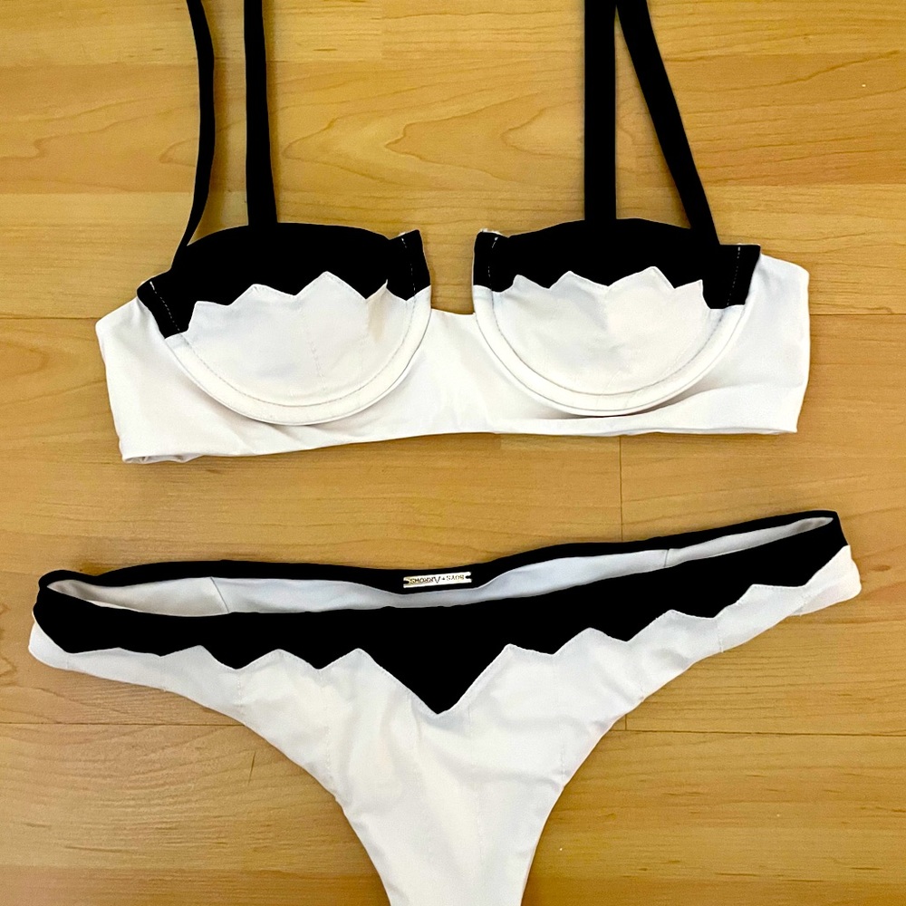 Boys + Arrows White Black Jail Bait Bikini Small